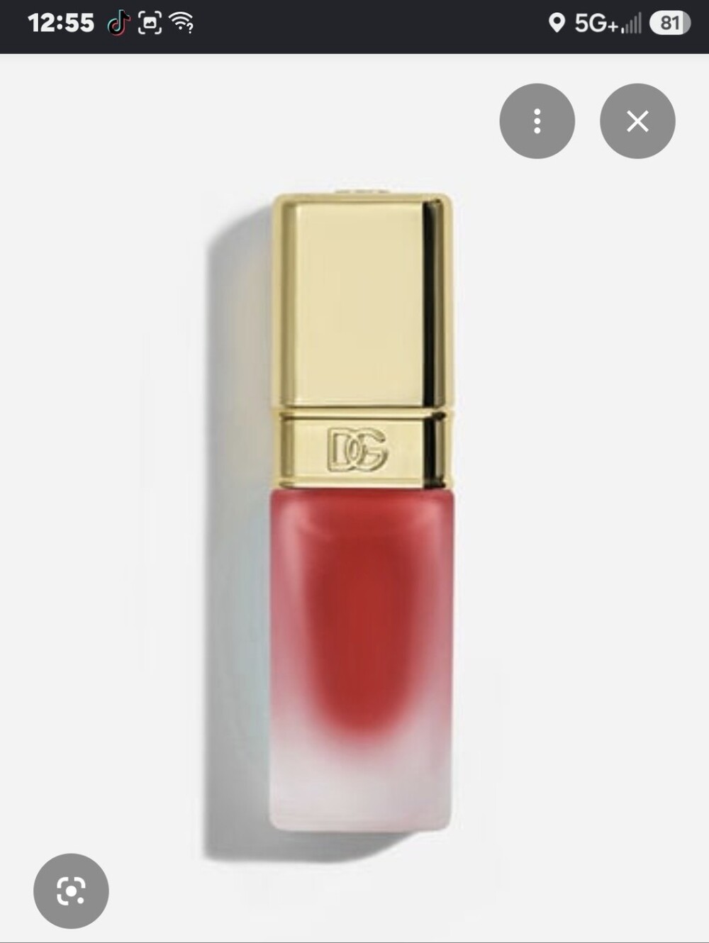 Dolce & Gabbana Red Lip Oil with Gold Cap